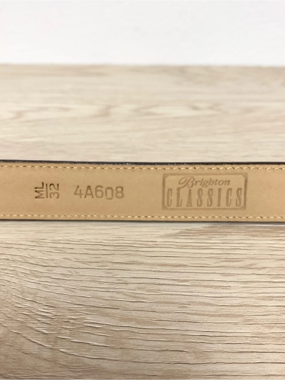 Brighton Belt Womens 32 Brown Lizard Embossed Leather Silver Rope Medium/Large